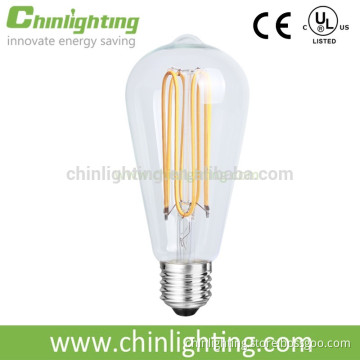 Dimmable Vintage Edison LED Bulb 4W 40W ST64 Antique LED Bulb Squirrel Cage Filament Light For Decorate Home